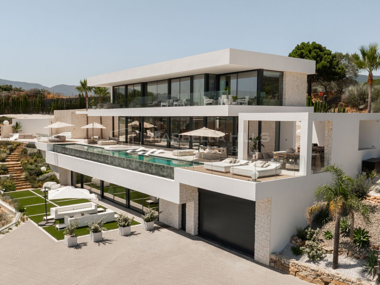 Villa contemporaine de luxe avec vue panoramique sur la mer à vendre à Monte Mayor, Benahavís
