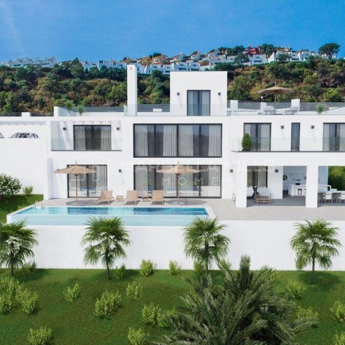 Modern off-plan villa for sale in La Mairena, Marbella – sea views, infinity pool, and total privacy
