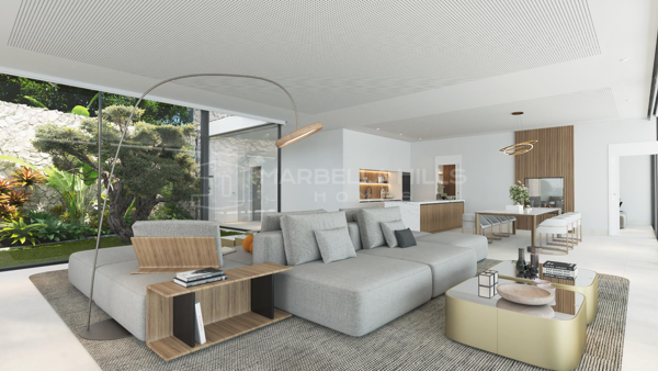 Villa Contemporaine à Vendre à Monte Mayor – Vue Mer, Piscine à Débordement et Architecture d’Exception