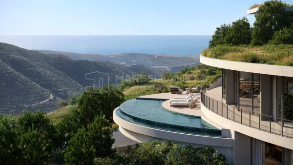 Moderne Luxusvilla in Monte Mayor, Benahavís – Panoramablick auf Meer und Berge