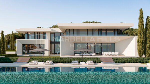 Moderne Luxusvilla zum Verkauf in Benahavís mit Meerblick – Neubau