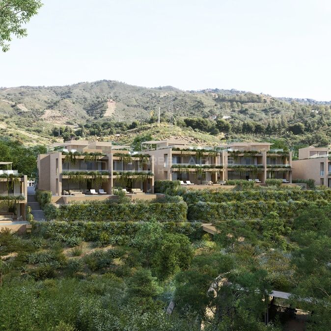 Un edén natural - Vivienda de obra nueva de 3 dormitorios en venta en Elviria, Marbella Este, con piscina privada