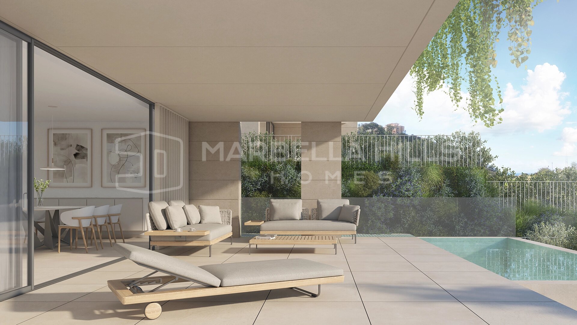 Neubauwohnung mit 3 Schlafzimmern in Elviria, Marbella Ost, mit privatem Pool