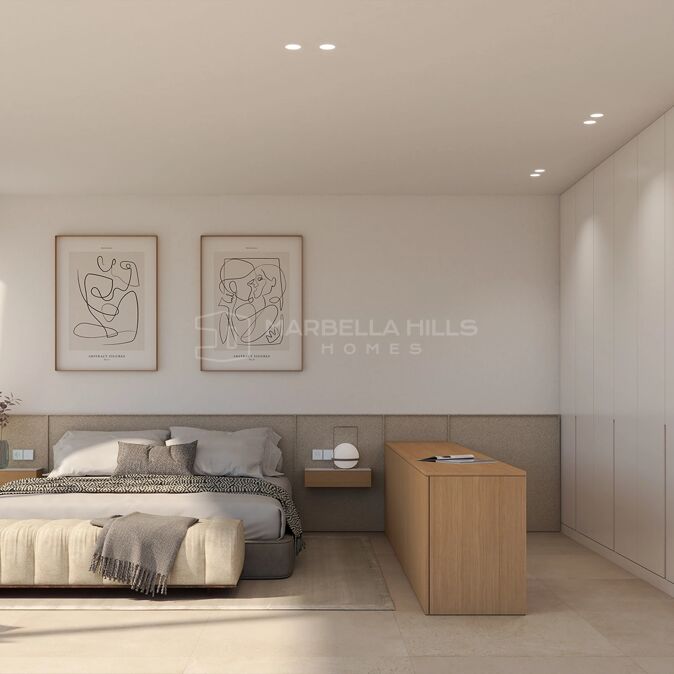 Apartamento contemporáneo de 3 dormitorios en venta en Elviria, Marbella Este, con piscina privada