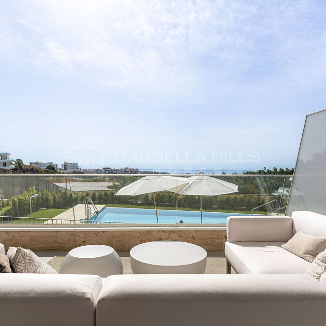 Appartement duplex de luxe neuf à vendre à Estepona avec vue sur la mer