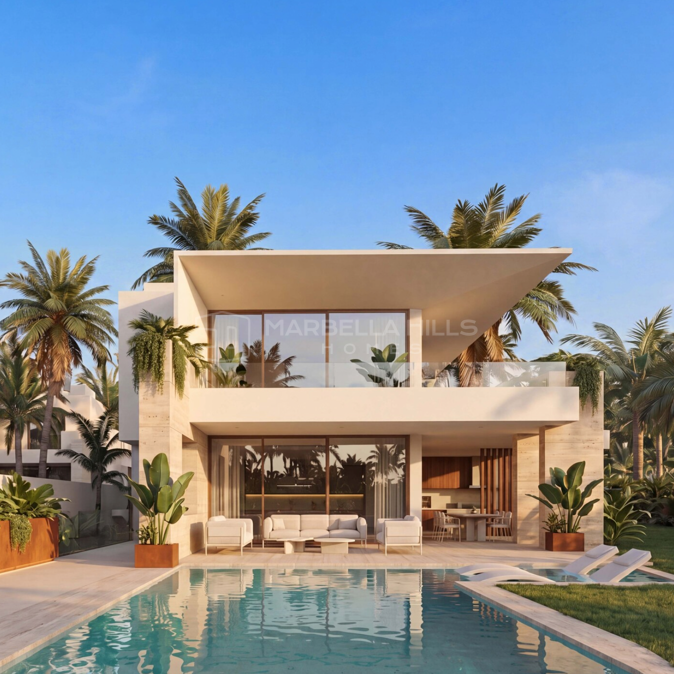 Exclusivas villas contemporáneas en venta en Cortijo Blanco, San Pedro de Alcántara