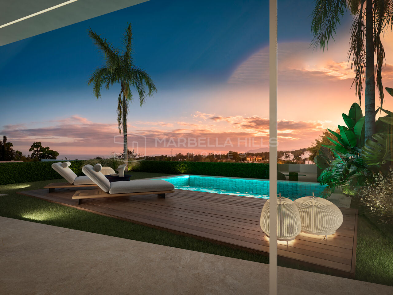 Villa de obra nueva de 5 dormitorios con solárium y vistas panorámicas en Valdeolletas, Marbella