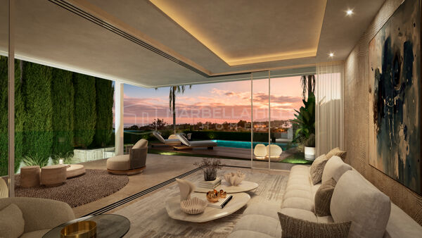 Villa de obra nueva de 5 dormitorios con solárium y vistas panorámicas en Valdeolletas, Marbella