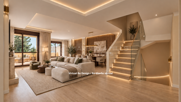Maison de ville d’angle à vendre à Nagüeles, Golden Mile de Marbella, avec vue mer