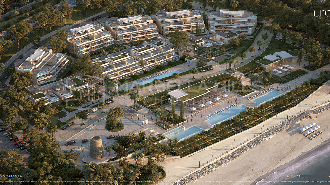Luxusapartments in erster Strandlinie zum Verkauf in UNO Marbella an der Goldenen Meile