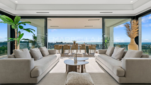 Villa contemporaine de luxe avec vue panoramique sur la mer à El Paraíso, Benahavís