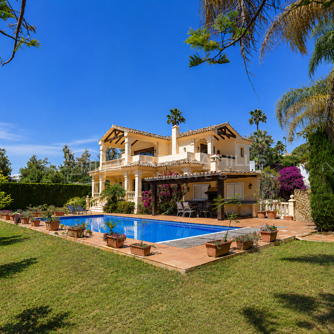 Villa à rénover à vendre à La Quinta, Benahavís avec vue sur la mer et fort potentiel d'investissement