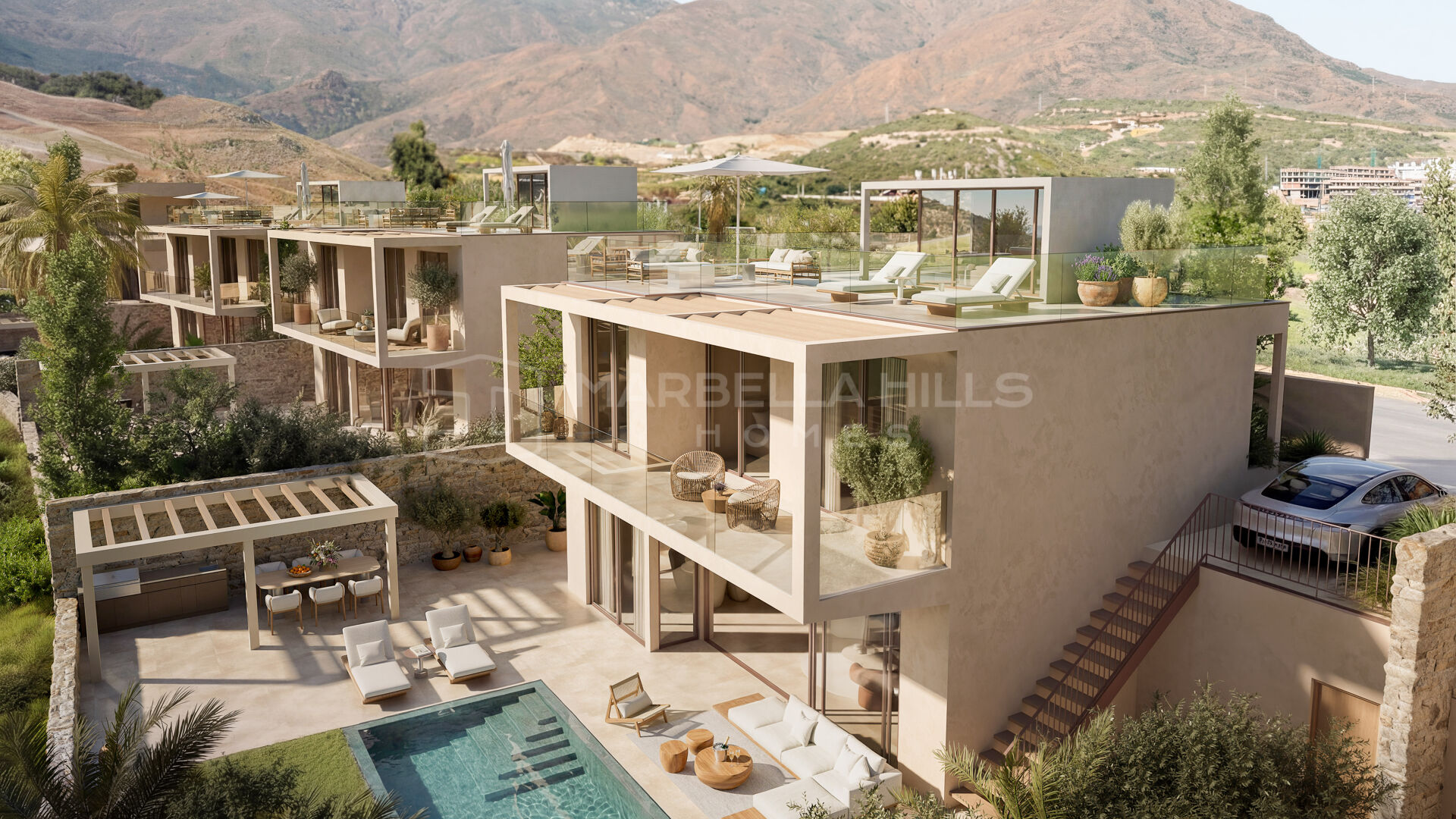 Luxury Frontline Golf Villas for Sale in Estepona, Modern Villas with Sea and Golf Views