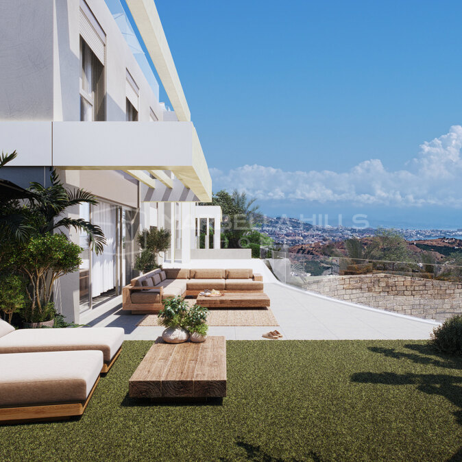Modern townhouses with sea views for sale near La Cala de Mijas