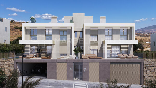 Adosados modernos con vistas al mar en venta cerca de La Cala de Mijas