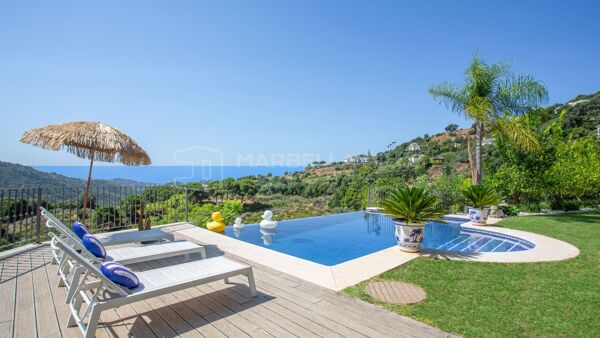 Villa de luxe à vendre à Monte Mayor Benahavís – Vue panoramique mer, 5 chambres et piscine à débordement
