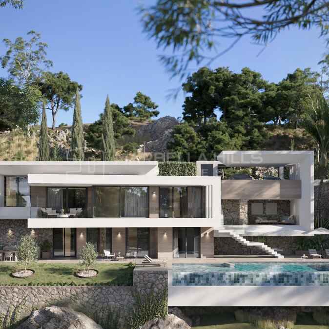 Villa contemporaine avec 4 Chambres à Vendre à Benahavís | Construction Neuve Costa del Sol