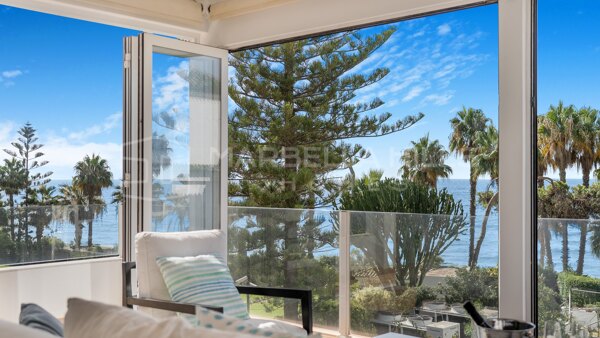 Frontline Beach Townhouse for Sale in Marbellamar Marbella Golden Mile with Sea Views