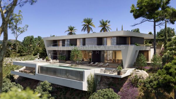 Villa Contemporaine avec Vue Panoramique sur la Mer à Monte Mayor, Benahavís