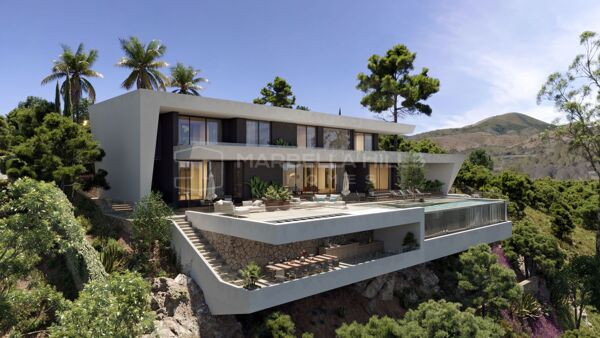 Villa Contemporaine avec Vue Panoramique sur la Mer à Monte Mayor, Benahavís