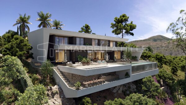 Villa Contemporánea con Vistas Panorámicas al Mar en Monte Mayor, Benahavís
