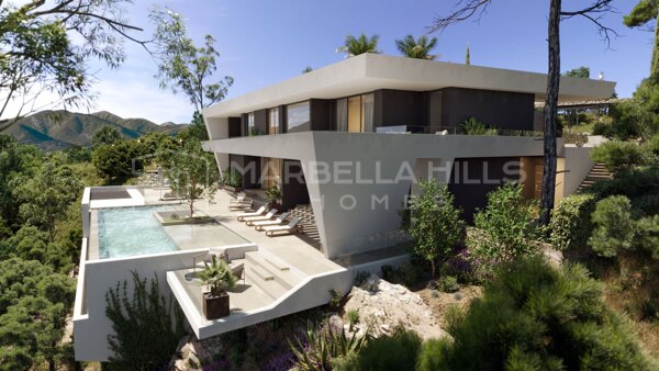 Villa Contemporánea con Vistas Panorámicas al Mar en Monte Mayor, Benahavís