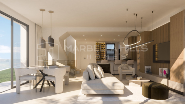 Luxuriöse Reihenhäuser zum Verkauf in Mijas Costa nahe Strand und Golf