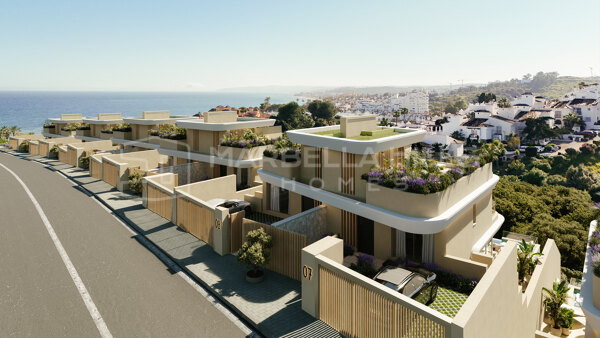 Boutique-Kollektion moderner Wohnhäuser in fußläufiger Entfernung zum Strand in Estepona