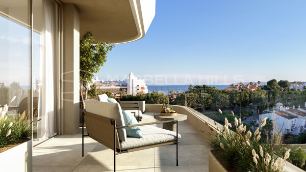 Boutique-Kollektion moderner Wohnhäuser in fußläufiger Entfernung zum Strand in Estepona