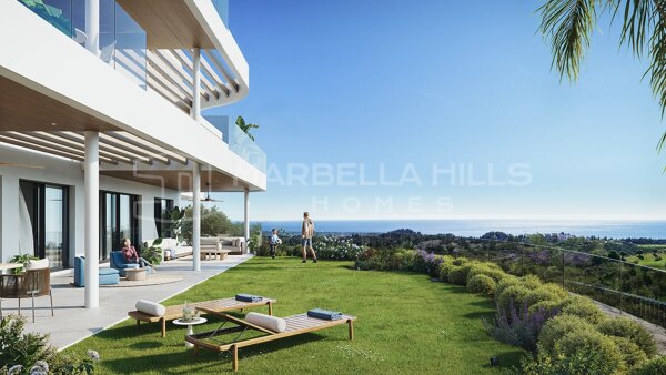 Appartements neufs de 3 chambres à Mijas Costa, en première ligne de golf avec vue sur la mer