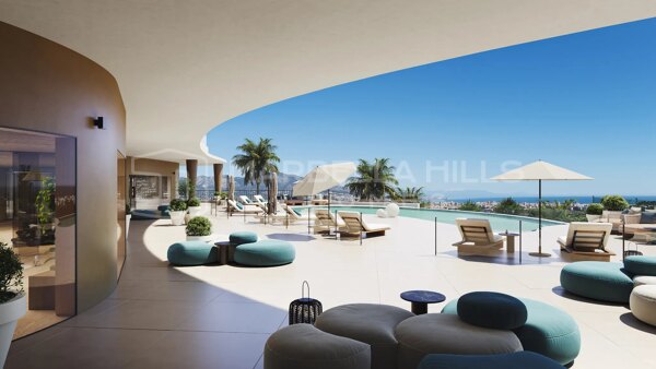 Appartements neufs de 3 chambres à Mijas Costa, en première ligne de golf avec vue sur la mer