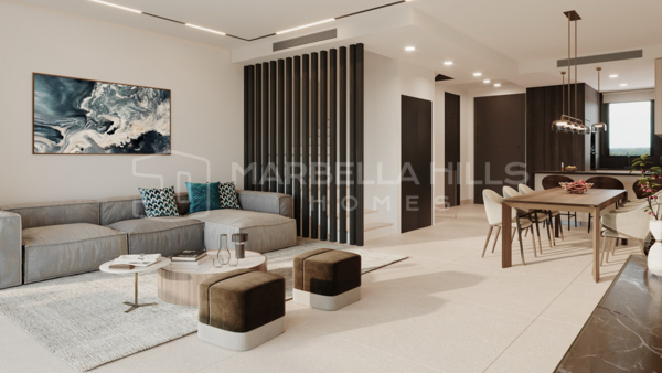 Adosados de lujo de obra nueva en venta en Elviria, Marbella – Urbanización exclusiva con vistas al mar