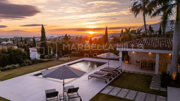 Villa de lujo con vistas al mar en Los Flamingos Benahavís – Residencia contemporánea cerca de Villa Padierna Marbella