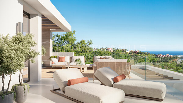 Zeitgenössische Luxusvillen mit Panoramameerblick in La Quinta, Marbella