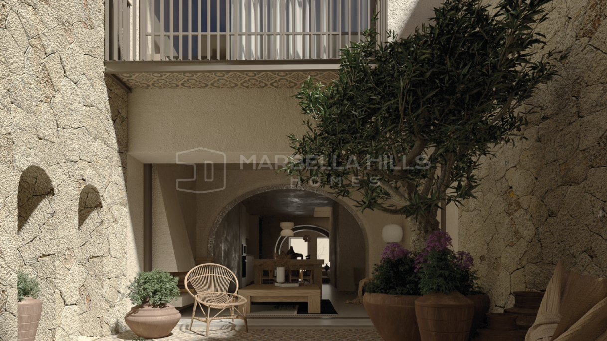 Exklusives Architekturprojekt in der Altstadt von Estepona mit Dachpool