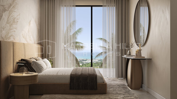 Áticos contemporáneos de 3 dormitorios con vistas panorámicas al mar en Buenavista, Mijas