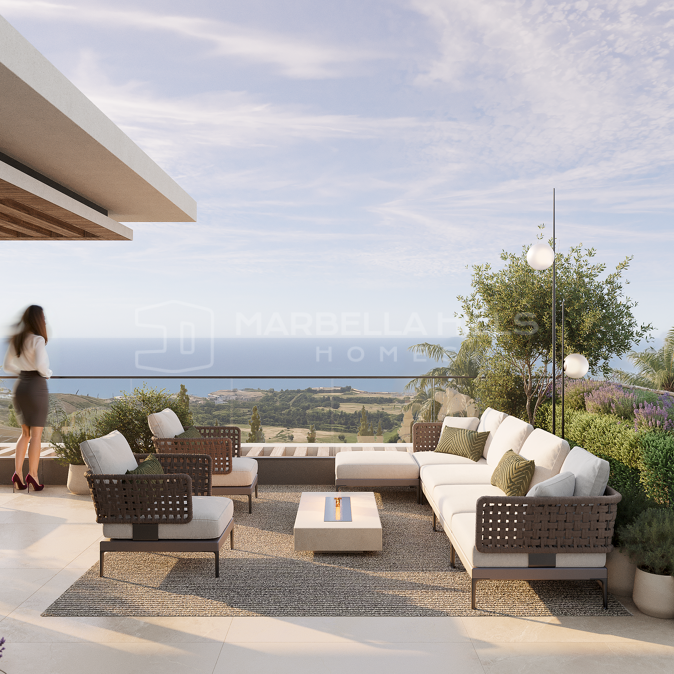 Contemporary 3 Bedroom Penthouses with Panoramic Sea Views in Buenavista, Mijas
