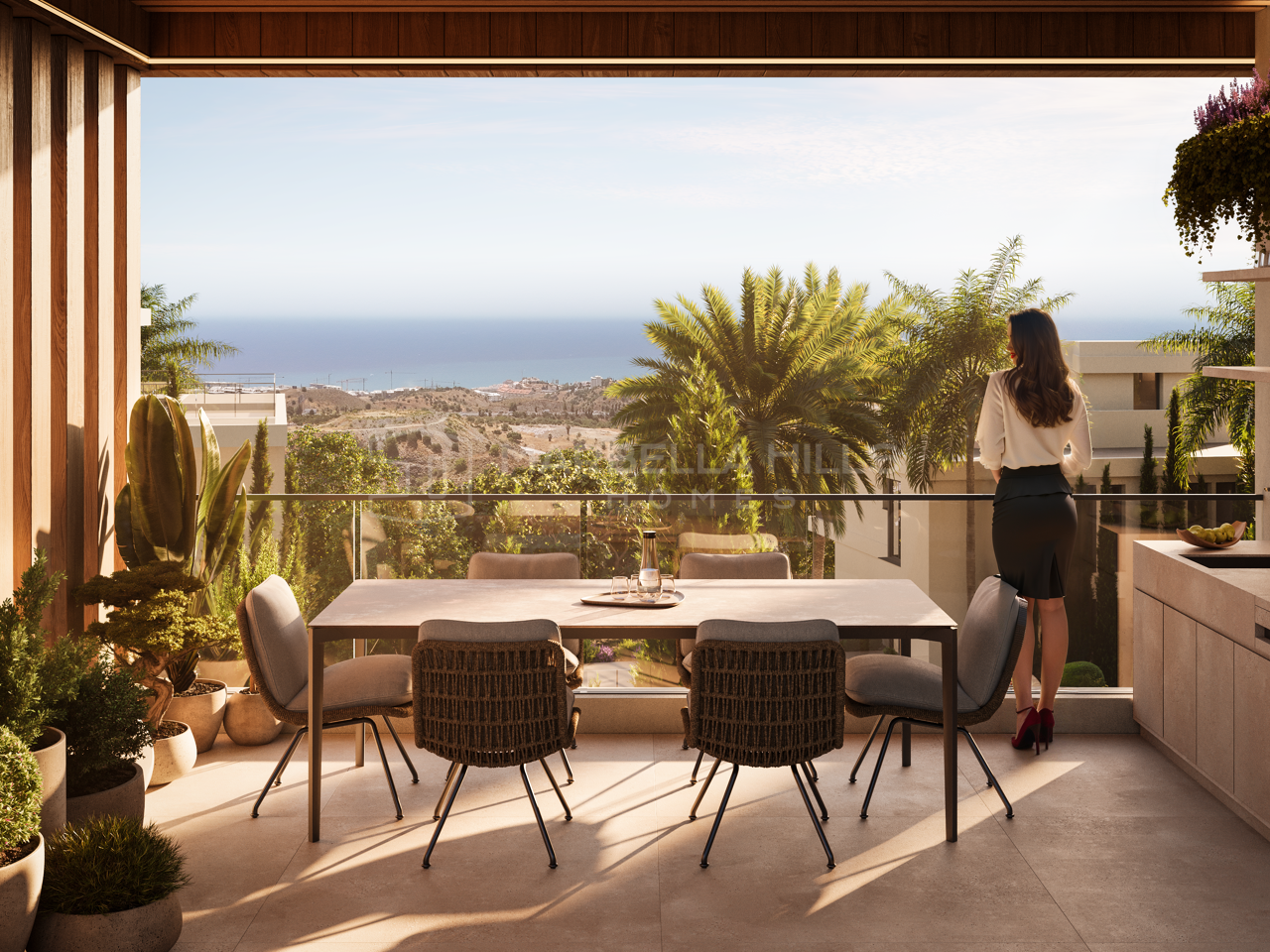 Moderne 2-Schlafzimmer-Residenzen mit Meerblick in Buenavista, Mijas