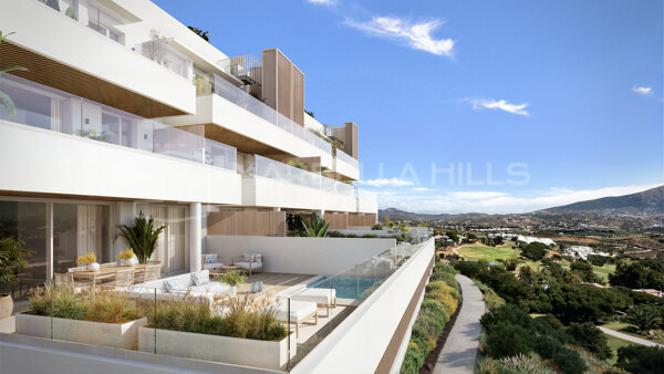 Nuevos Apartamentos Contemporáneos de 3 Dormitorios con Jardín en Venta en La Cala de Mijas – Vistas al Mar, al Golf y Estilo de Vida de Resort