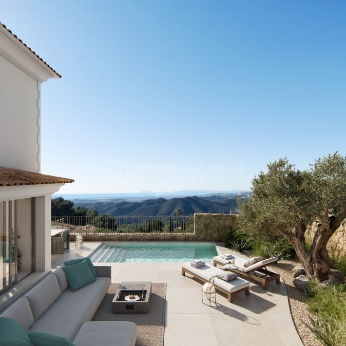 3-4 Schlafzimmer Luxusvillen mit Panoramablick auf Meer und See in den Hügeln von Istán, Marbella