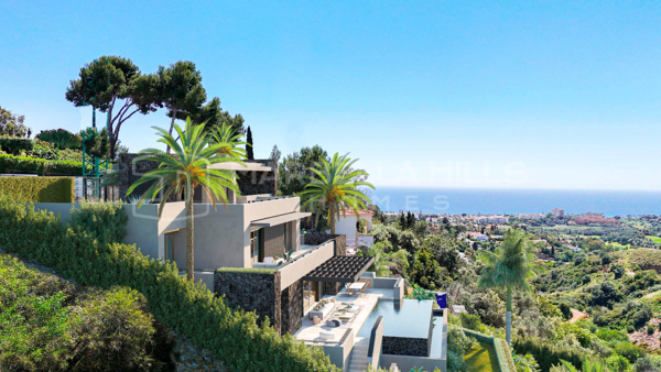 New Contemporary Sea View Villa for Sale in El Rosario, Marbella East