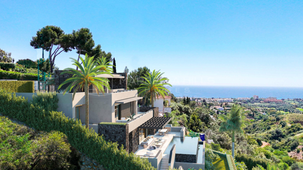 New Contemporary Sea View Villa for Sale in El Rosario, Marbella East