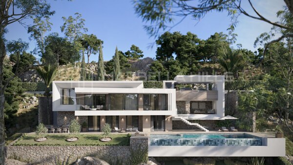 Villa de luxe contemporaine avec vues panoramiques sur la mer et la montagne à Monte Mayor, Benahavís