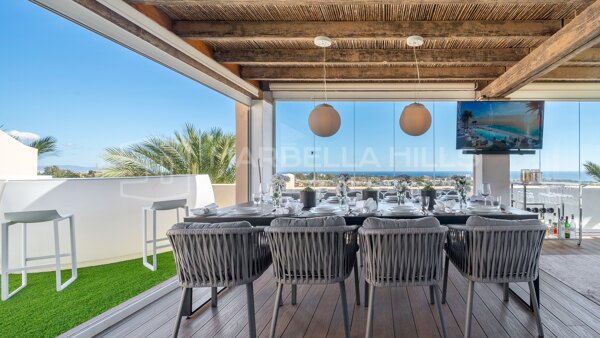 Luxury Renovated Duplex Penthouse in Paraiso Hills with Panoramic Sea Views and Private Pool