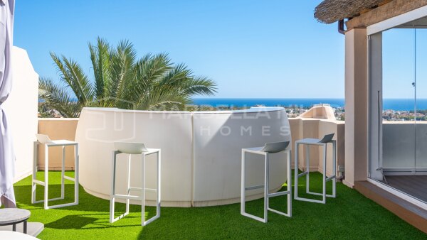Luxury Renovated Duplex Penthouse in Paraiso Hills with Panoramic Sea Views and Private Pool