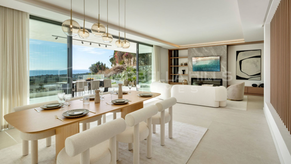 Villa de lujo con vistas al mar en venta en Elviria Marbella Este – Residencia contemporánea de diseño cerca de las playas de Marbella