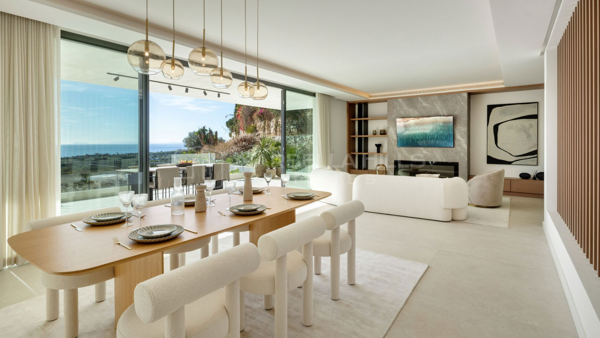 Luxusvilla mit Meerblick zum Verkauf in Elviria Marbella Ost – Moderne Designer-Residenz nahe den Stränden von Marbella