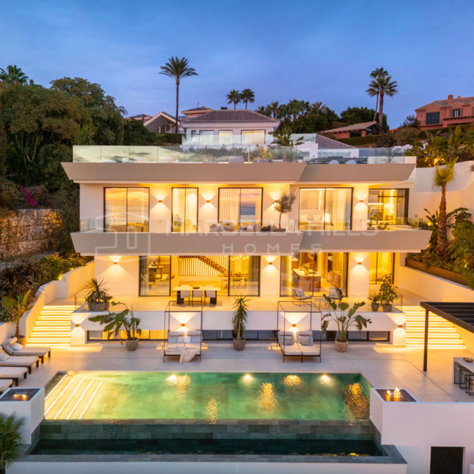 Luxury Sea View Villa for Sale in Elviria Marbella East – Contemporary Designer Residence Near Marbella Beaches