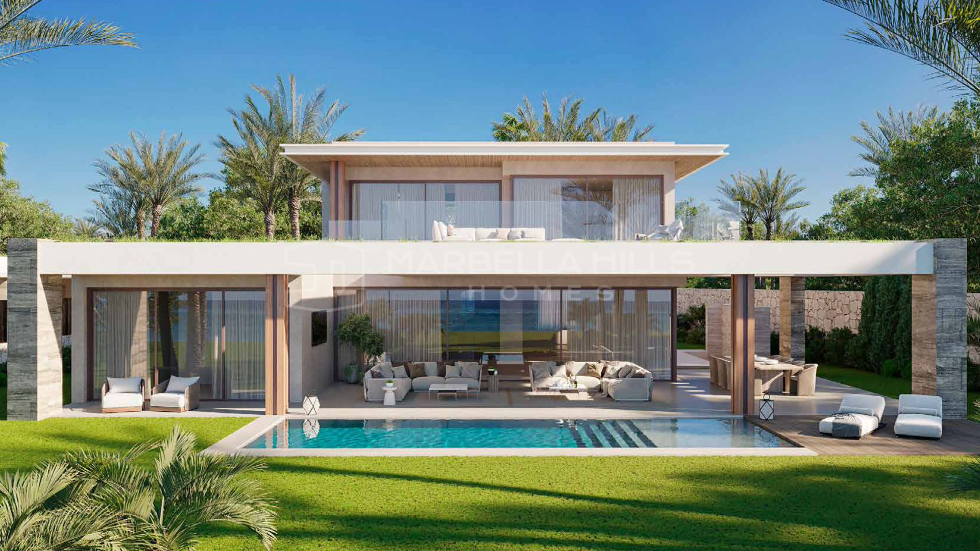 Beachfront Villas for Sale in Estepona with Private Pool, Spa and Sea Views