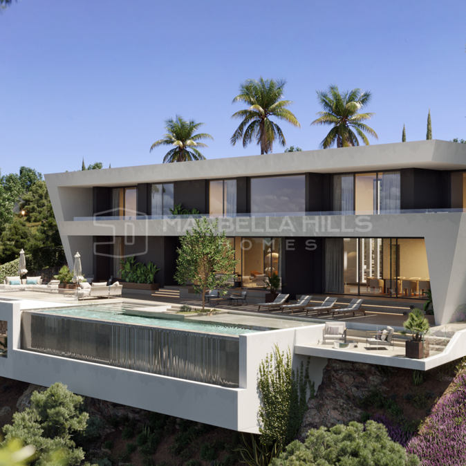Luxury Contemporary Villa in Marbella’s Hillside with Panoramic Sea Views